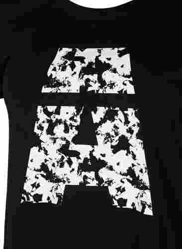 T-skjorte til trening med trykk, Black Big A, Packshot image number 2