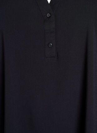 Zizzi FLASH - Ermeløs bluse i viskose, Svart, Packshot image number 2