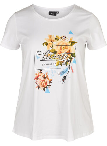 T-skjorte, Bright White/Beauty, Packshot image number 0