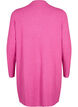 Ribbestrikket cardigan med lommer, Rosa, Packshot image number 1