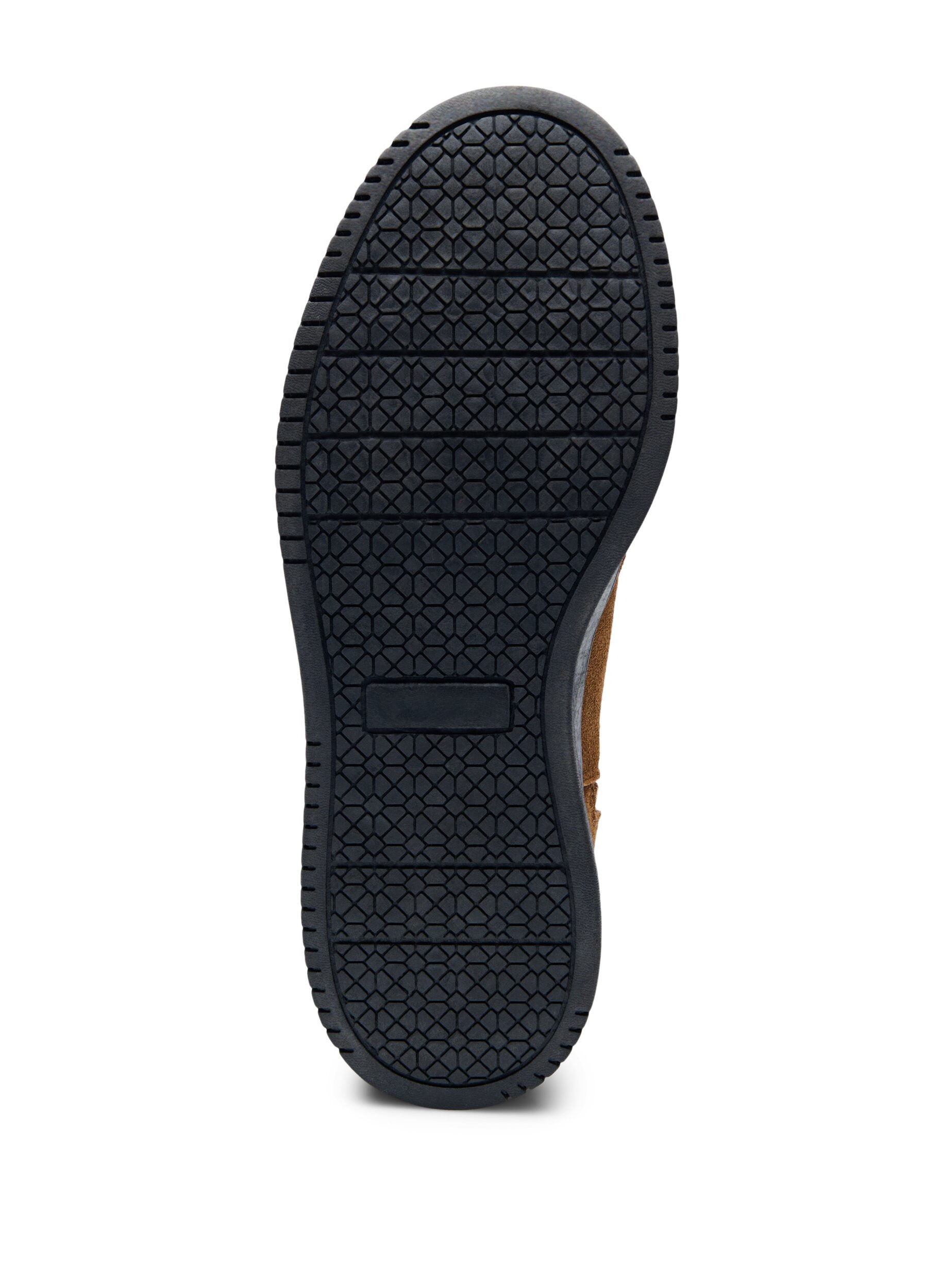 Zizzi Lave st&oslash;vler i semsket skinn med bred passform, Tobacco Brown, Packshot image number 5