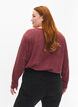 Melange Bluse med rund hals og lange ermer, Dry Rose, Model image number 1