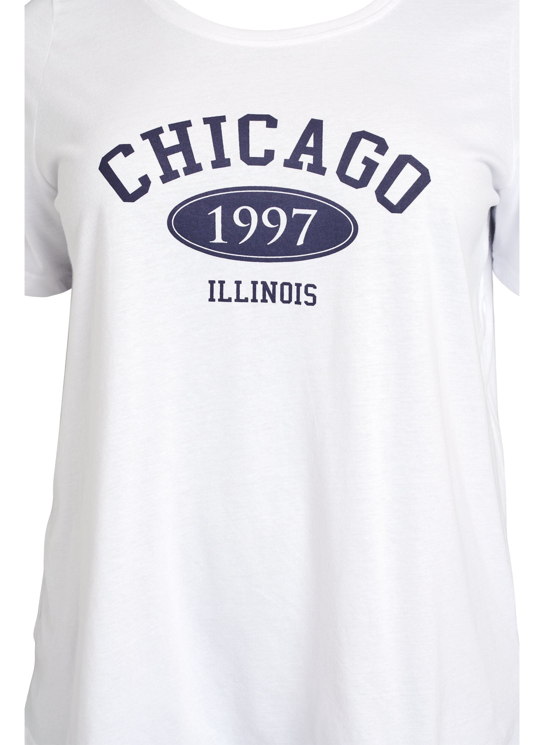 Zizzi FLASH - T-skjorte med motiv, Hvit, Packshot image number 2