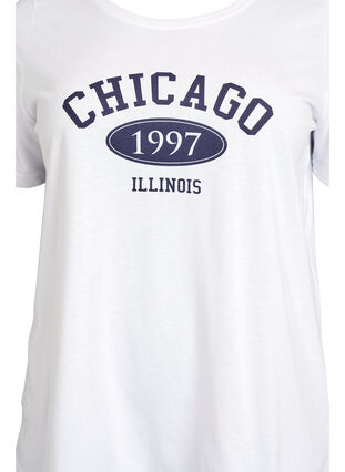 Zizzi FLASH - T-skjorte med motiv, Hvit, Packshot image number 2