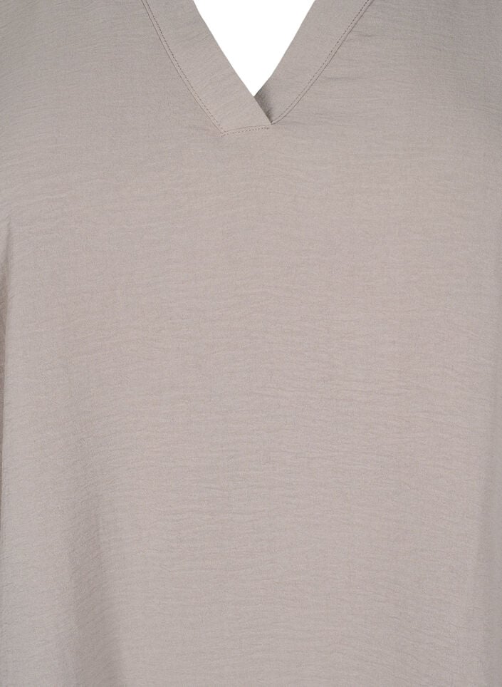 Bluse med 3/4 ermer, Beige, Packshot image number 2