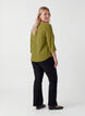 Bluse med 3/4 ermer, Gr&oslash;nn, Model image number 2
