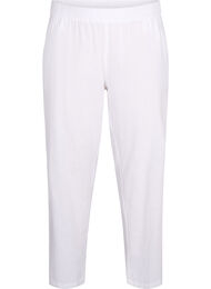 Bomullsbukser med lin, Bright White