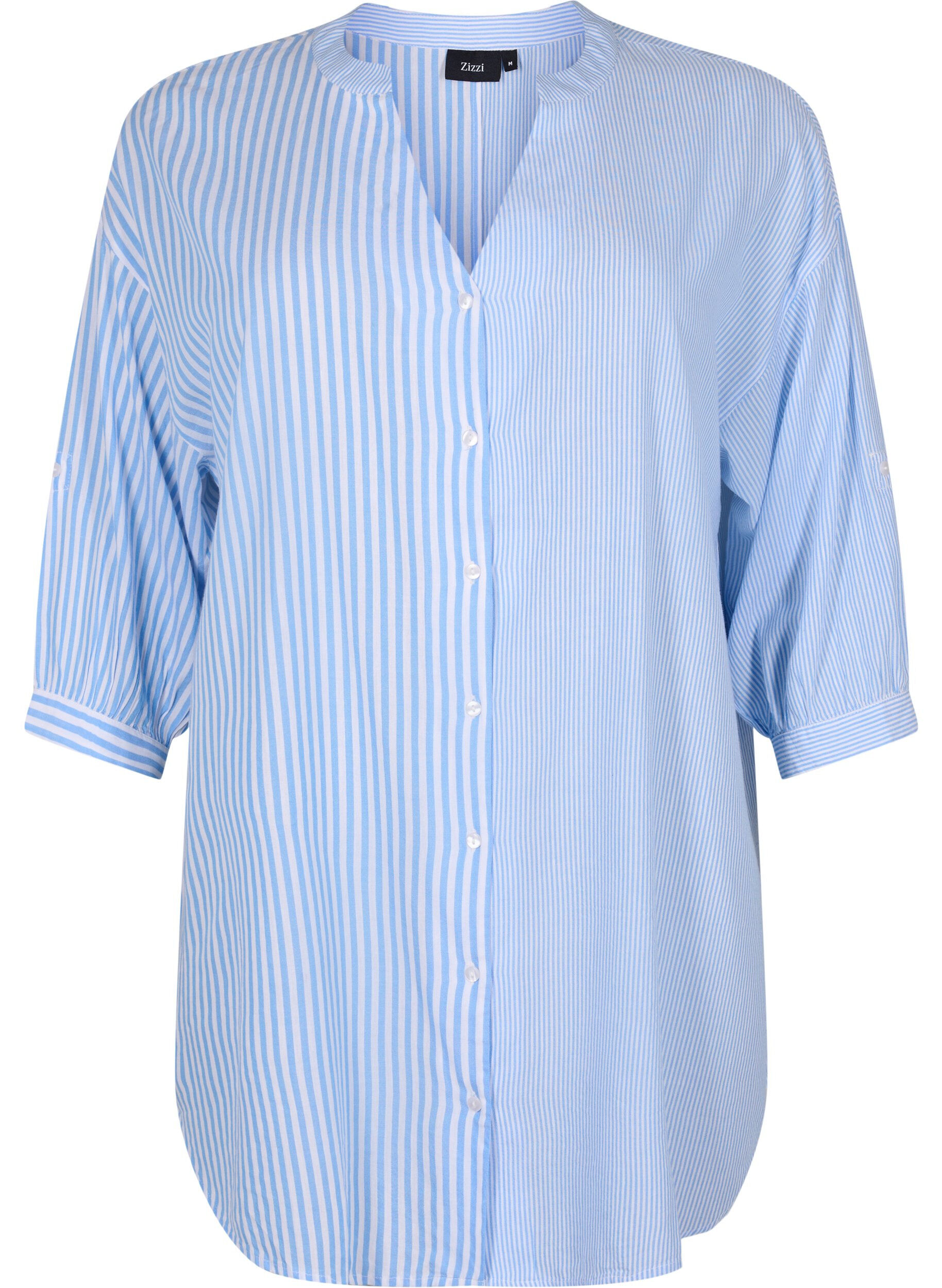 Stripete tunika med 3/4 ermer