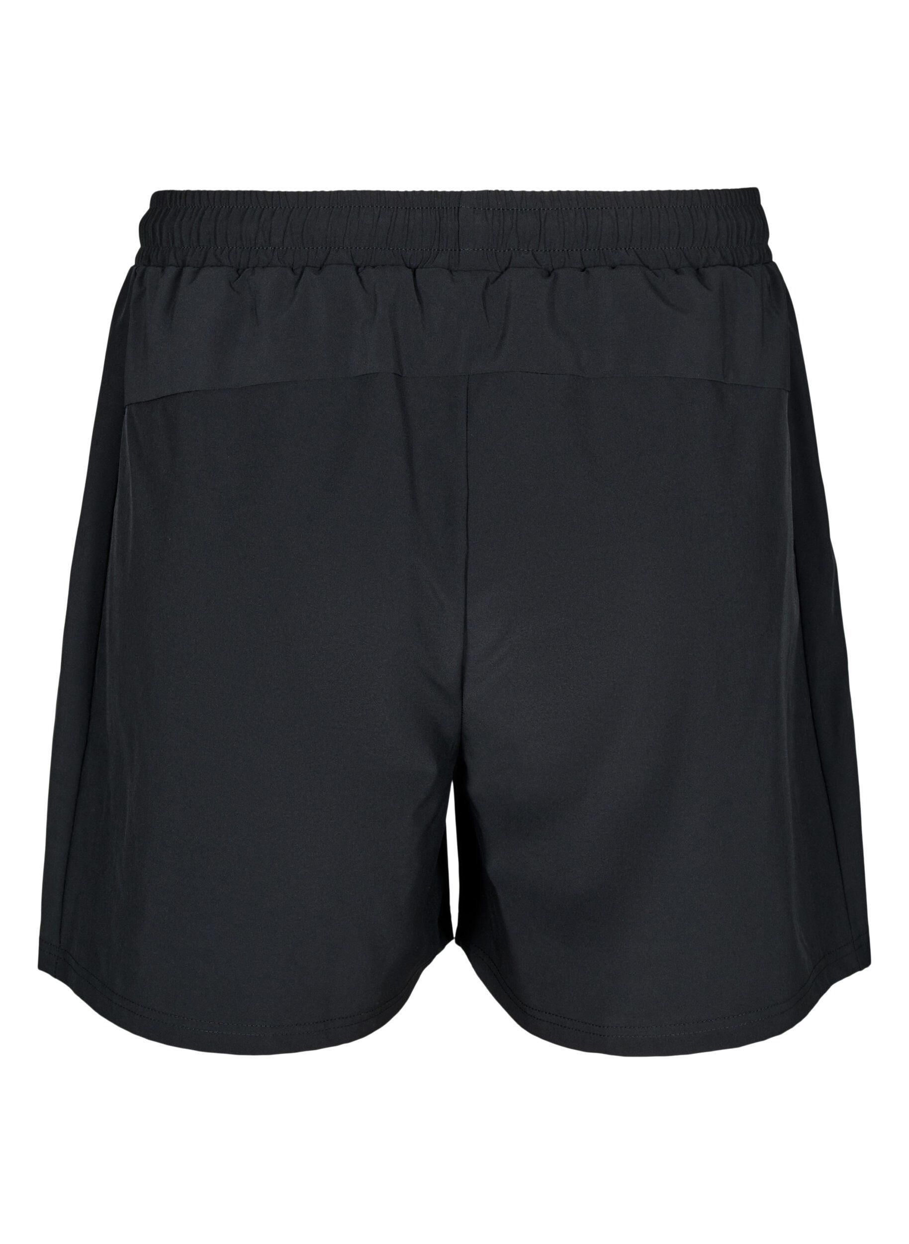 Zizzi Treningsshorts med innershorts, Svart, Packshot image number 1