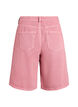 Bermudashorts i farget denim med h&oslash;y midje, Rosa, Packshot image number 1