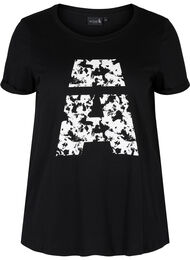 T-skjorte til trening med trykk, Black Big A