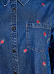 Denimskjorte med broderte jordbær, Blå, Packshot image number 2