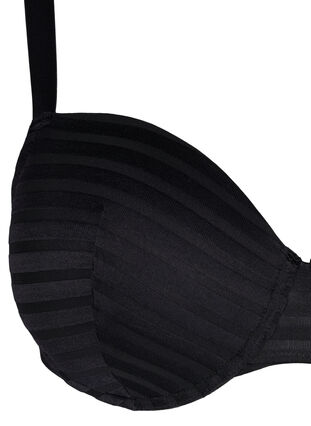 Zizzi Vattert BH med bøyle, Black, Packshot image number 2