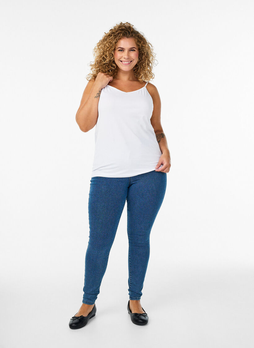 Basistopp i bomull, Hvit, Model image number 1