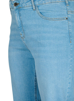  Gemma jeans med høy midje og rett passform, Light blue, Packshot image number 2