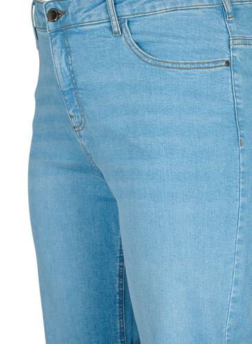  Gemma jeans med høy midje og rett passform , Light blue, Packshot image number 2
