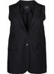 Vest med krage og lommer, Black, Packshot image number 0