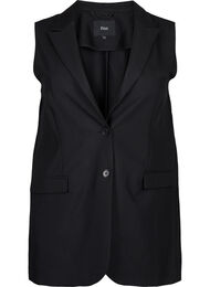 Vest med krage og lommer, Black
