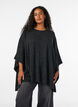 Rund hals strikket poncho, Gr&aring;, Model image number 0