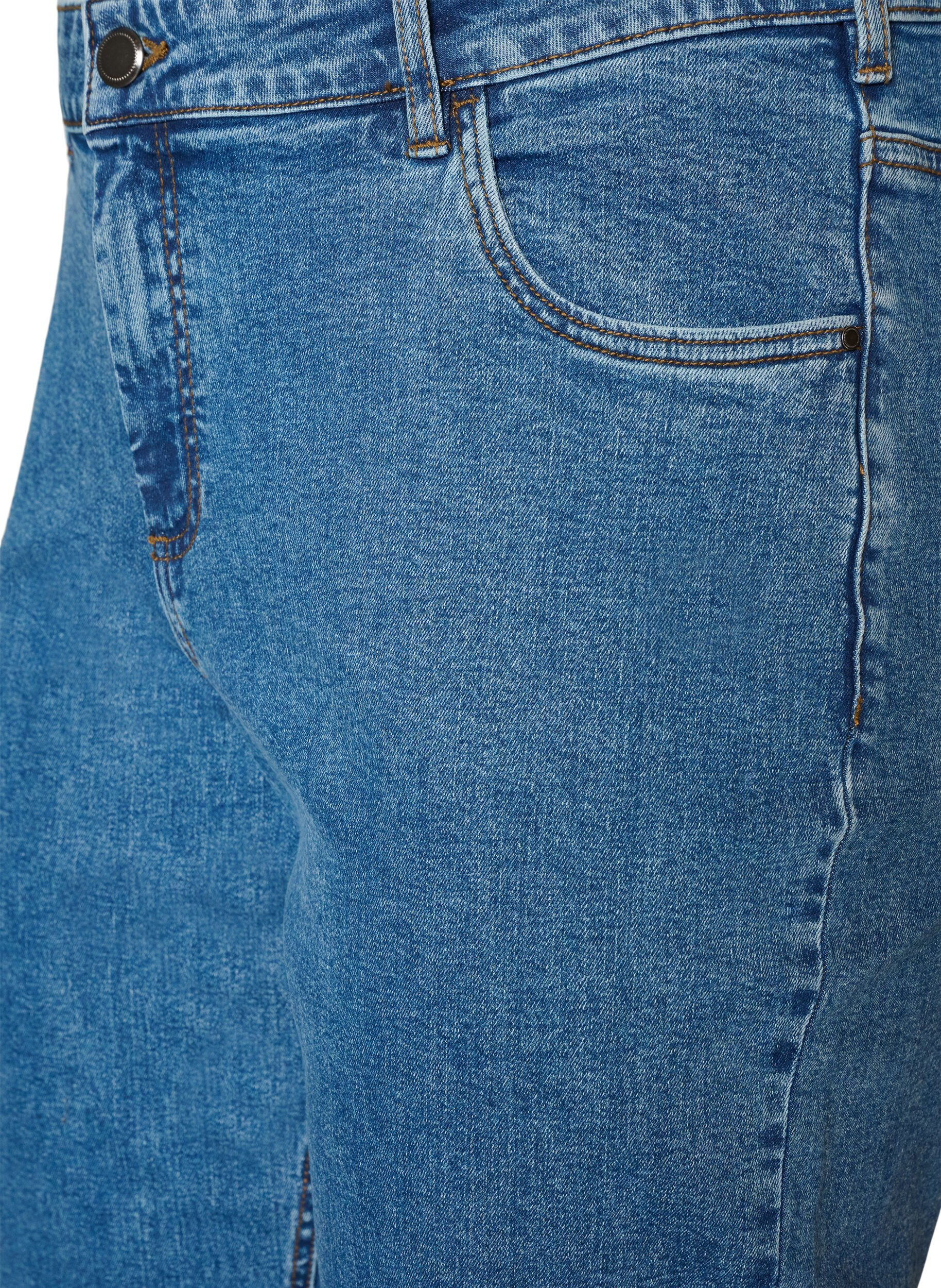 ZizziCropped Vera jeans med straight fit, Bl&aring;, Packshot image number 2