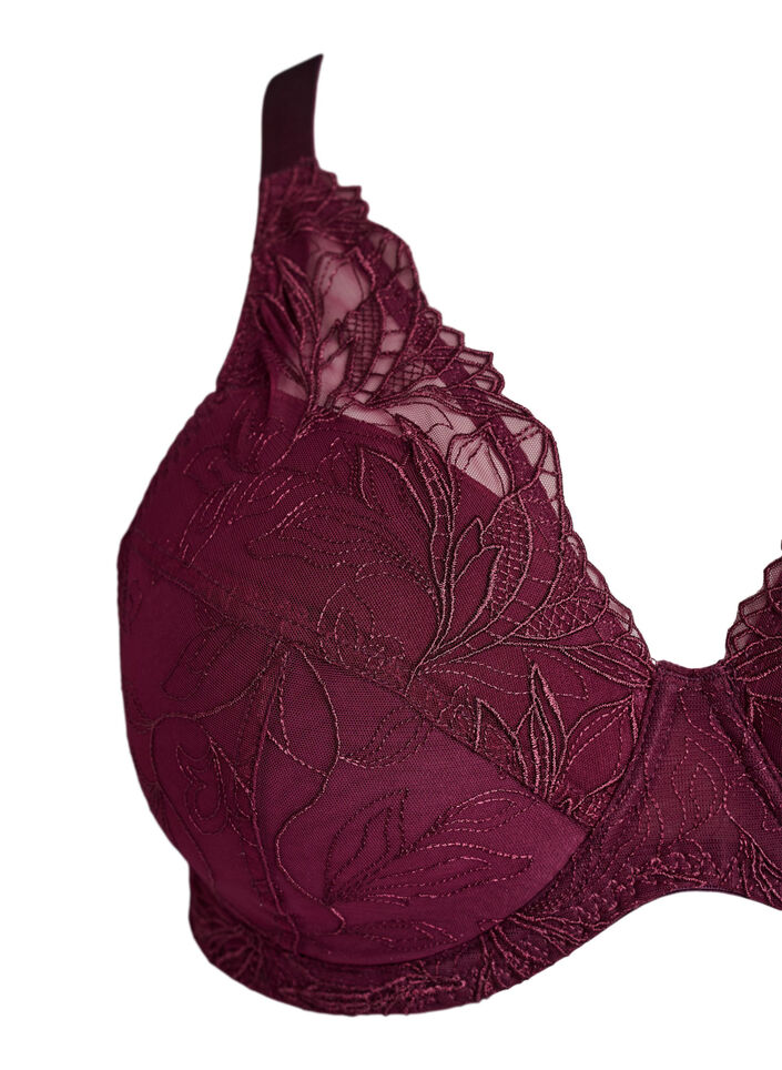 Polstret blonder BH med bøyle, Rød, Packshot image number 2