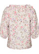 Viskose bluse med blomstertrykk og 3/4 ermer, Vanilje, Packshot image number 1