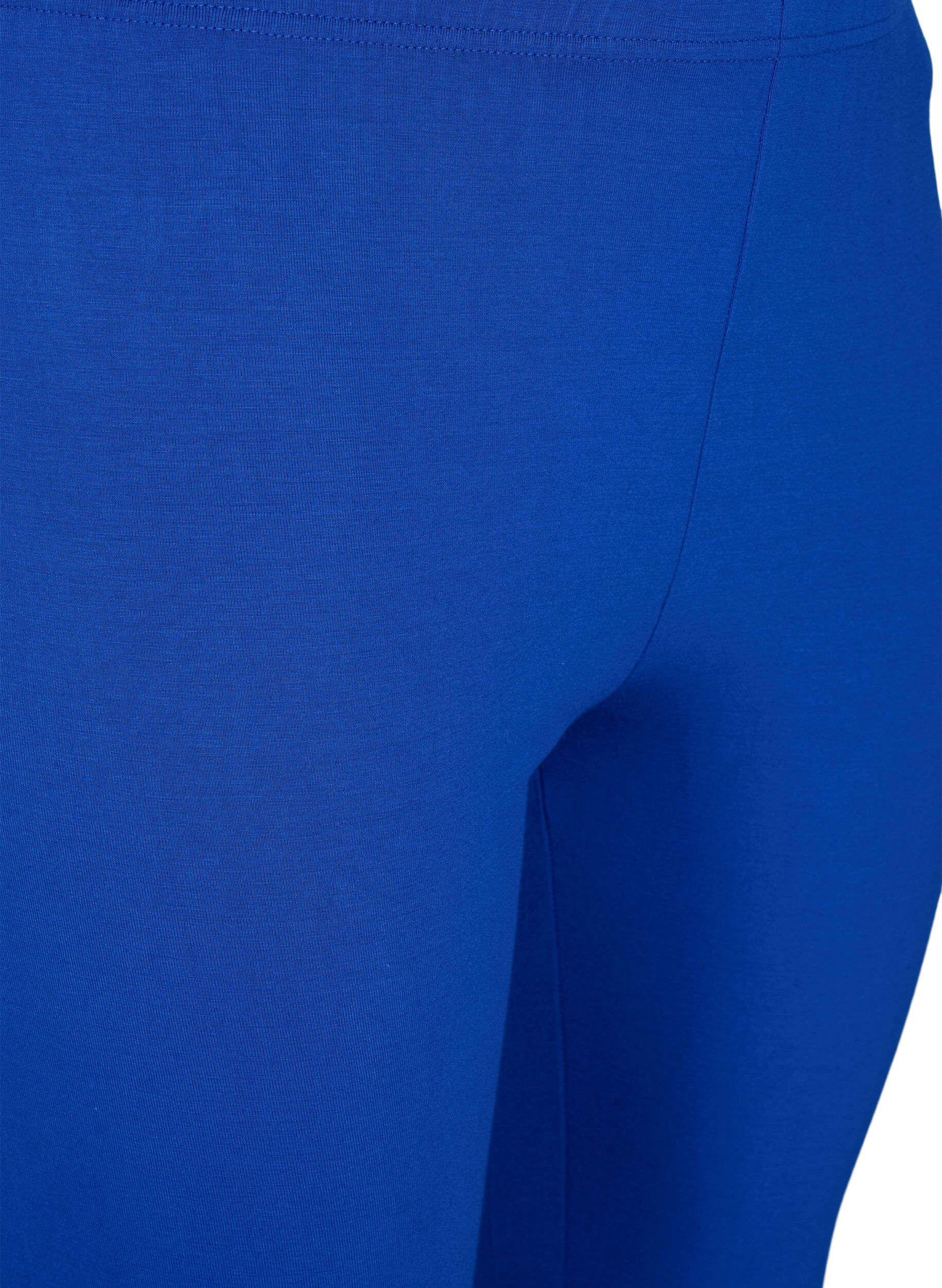 ZizziBasis leggings i viskose, Bl&aring;, Packshot image number 2