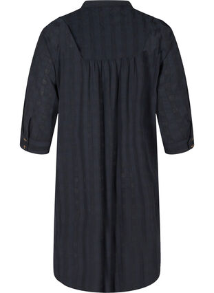 Kjole med 3/4-ermer og knapper, Black Beauty, Packshot image number 1