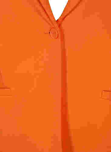 Enkel blazer med knapp og pyntelommer, Mandarin Orange, Packshot image number 2