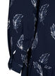 Midi-kjole med lange ermer, Navy B. Feather AOP, Packshot image number 3