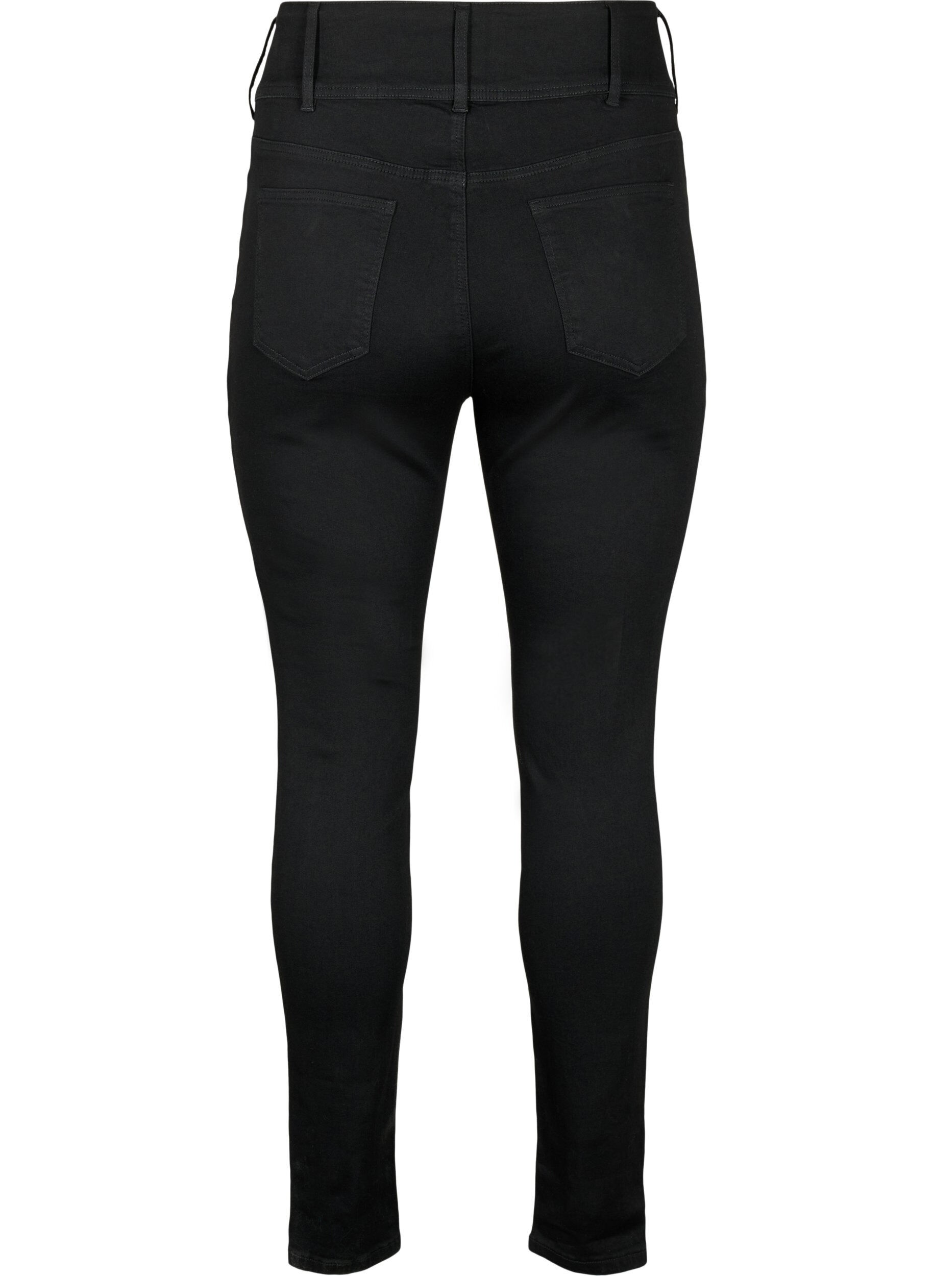Zizzi Super slim Bea jeans med ekstra h&oslash;yt liv, Black, Packshot image number 1