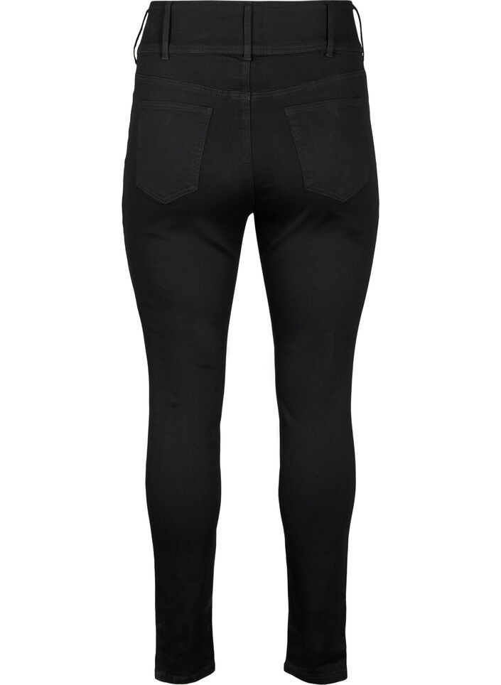 Super slim Bea jeans med ekstra høyt liv, Black, Packshot image number 1