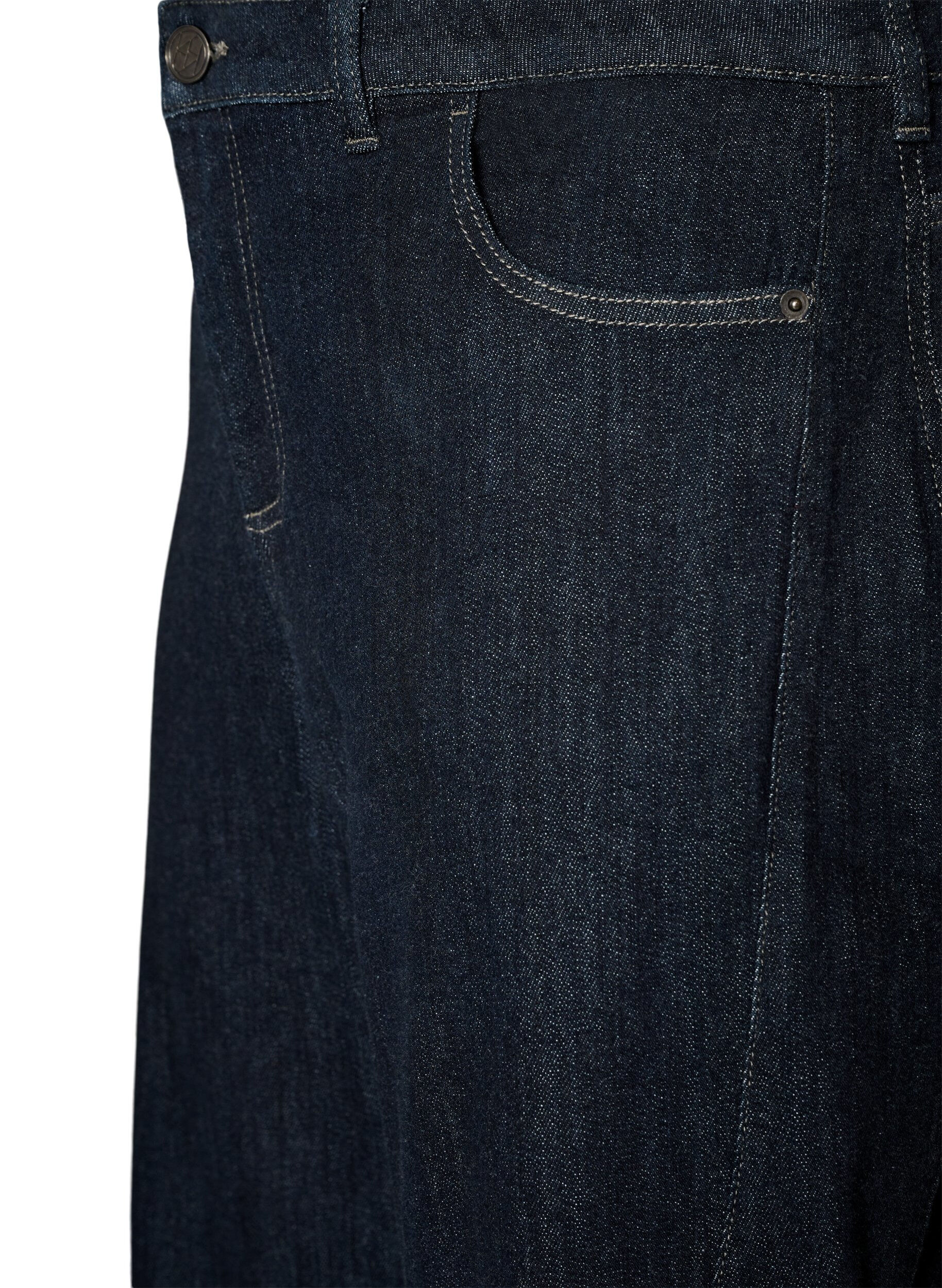 ZizziBarrel fit jeans med h&oslash;y midje, Bl&aring;, Packshot image number 2
