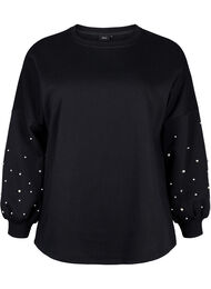 Genser med perler, Black