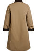 Mellomlang jakke med cordfl&oslash;yelskrage, Beige, Packshot image number 1