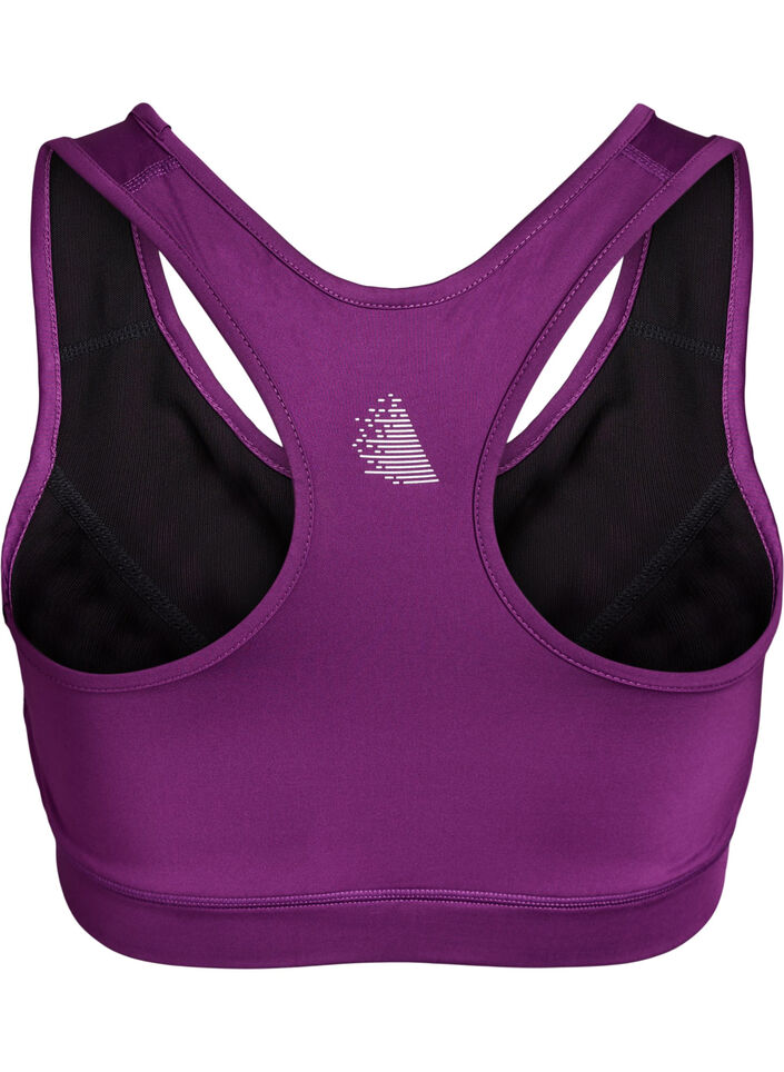 Sports-bh med racerback, Lilla, Packshot image number 1