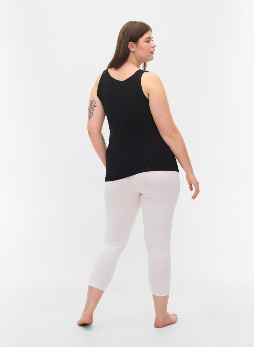 3/4-basisleggings, Bright White, Model image number 1