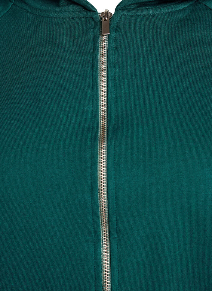 Hettegenser med glidel&aring;s og trykk p&aring; ryggen, Gr&oslash;nn, Packshot image number 2