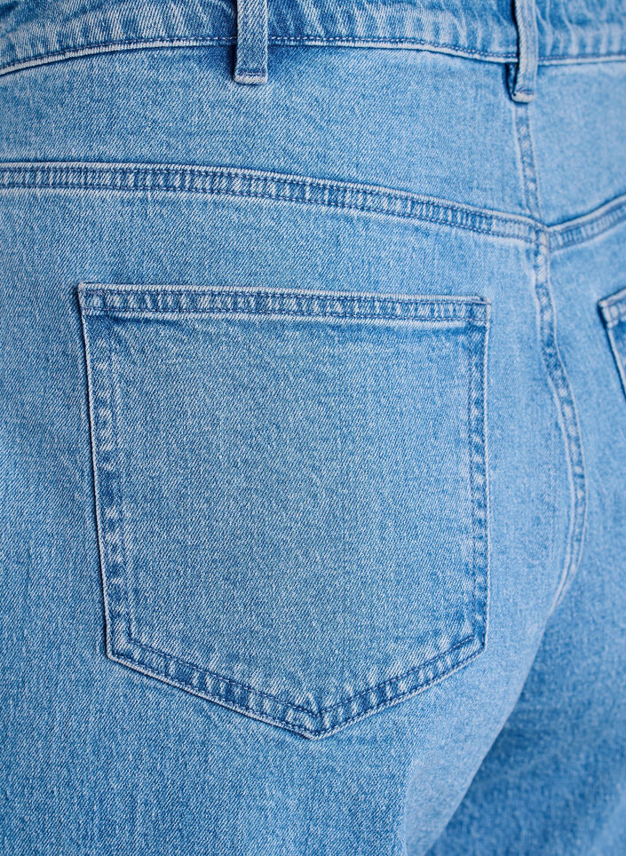 Jeans med vide ben og h&oslash;y midje, Bl&aring;, Packshot image number 3