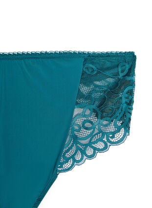 Zizzi G-streng i mikrofiber med blonde og normal midje, Grønn, Packshot image number 2