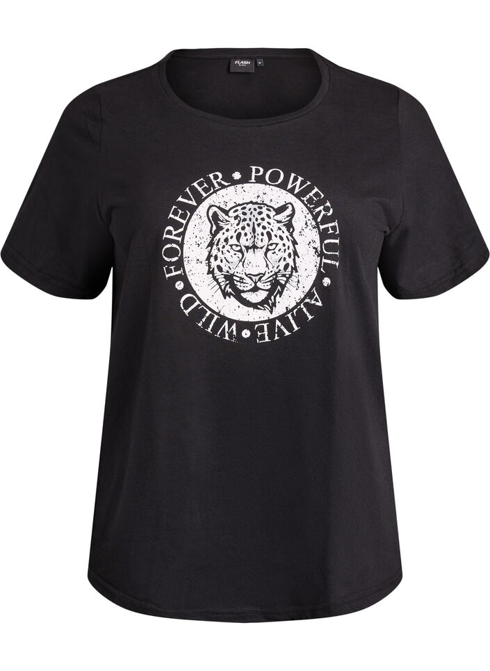 FLASH - T-skjorte med trykk, Svart, Packshot image number 0