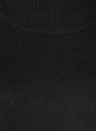 Strikket poncho med knappedetaljer, Black, Packshot image number 2