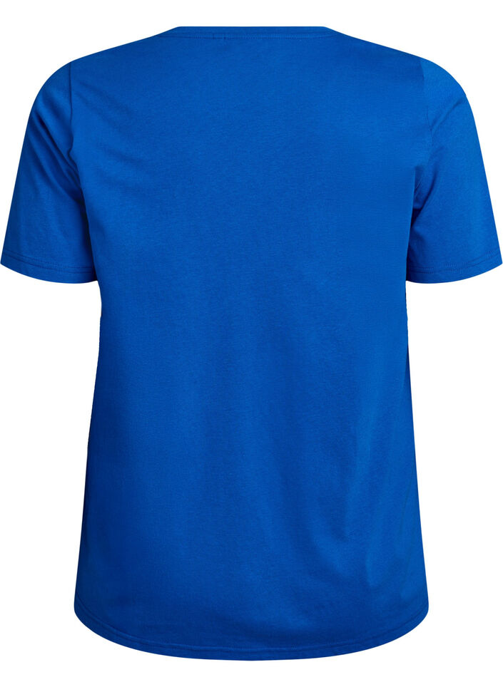T-skjorte med trykk, Bl&aring;, Packshot image number 1