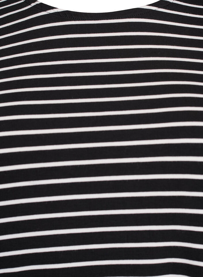 Langermet stripete bluse, B. W. w. Black , Packshot