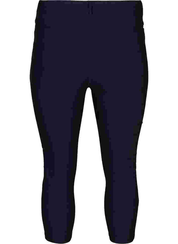 Tettsittende 3/4-bukser med glidelås, Night Sky, Packshot image number 1