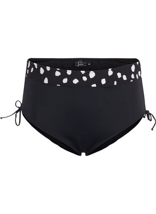 Bikiniunderdel med snøre, Black Dot Comb, Packshot image number 0