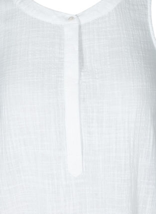 Ermeløs kjole i bomull, White, Packshot image number 2