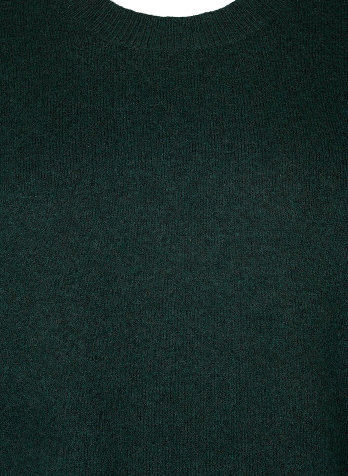 Strikket kjole med rund hals og splitt, Scarab Mel., Packshot image number 2