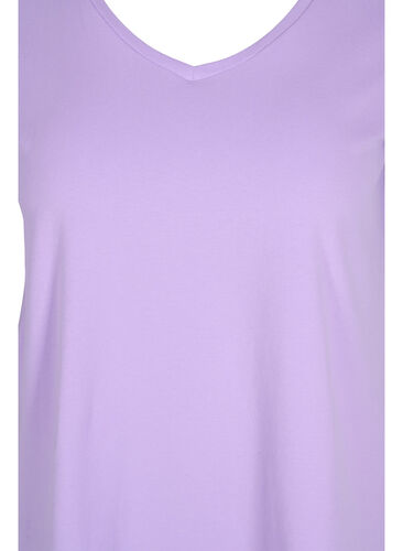 Basis T-skjorte med V-hals, Purple Rose, Packshot image number 2