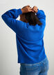 Cardigan i myk strikk med gullfargede knapper, Turkis, Model image number 2